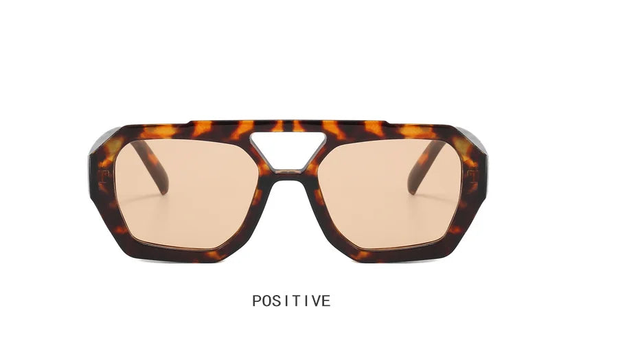 Designer Square Sunglasses – Ocean Color Rivet Design – Elegant Men's Accessory | Accessorio Uomo Elegante