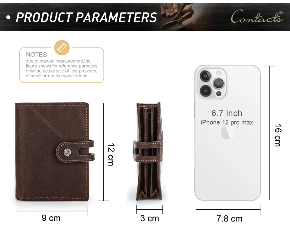 DRAVEN — Leather Airtag Wallet Men RFID Aluminum Card Holder