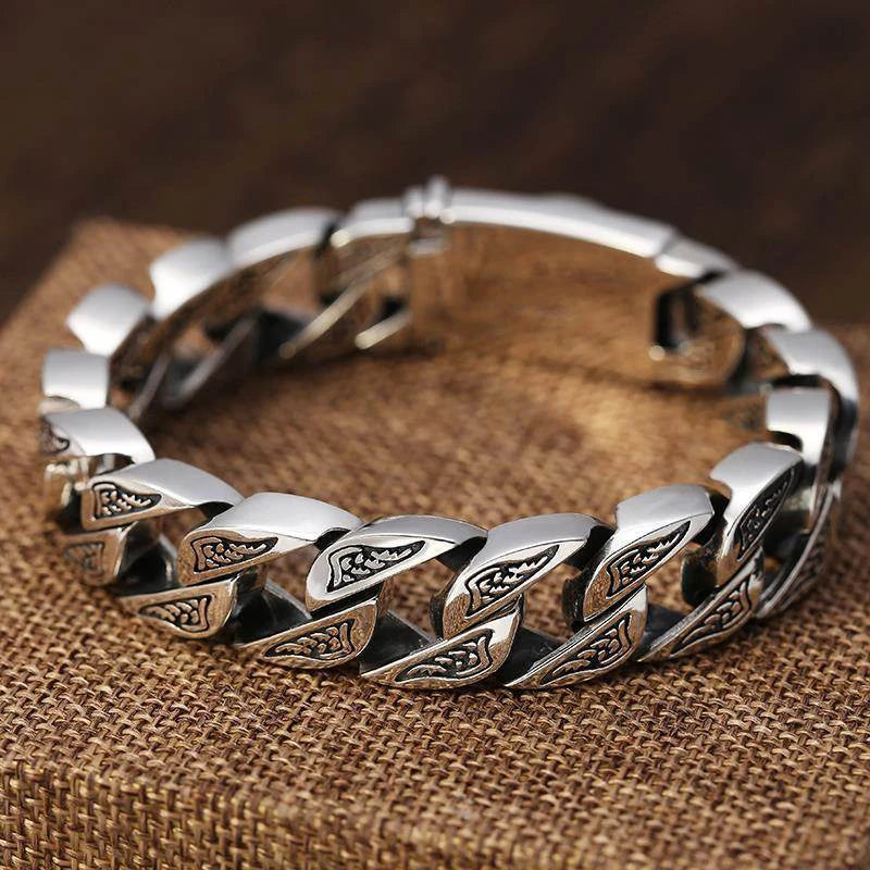 DRAVEN — Retro 925 Silver Chain Bracelet