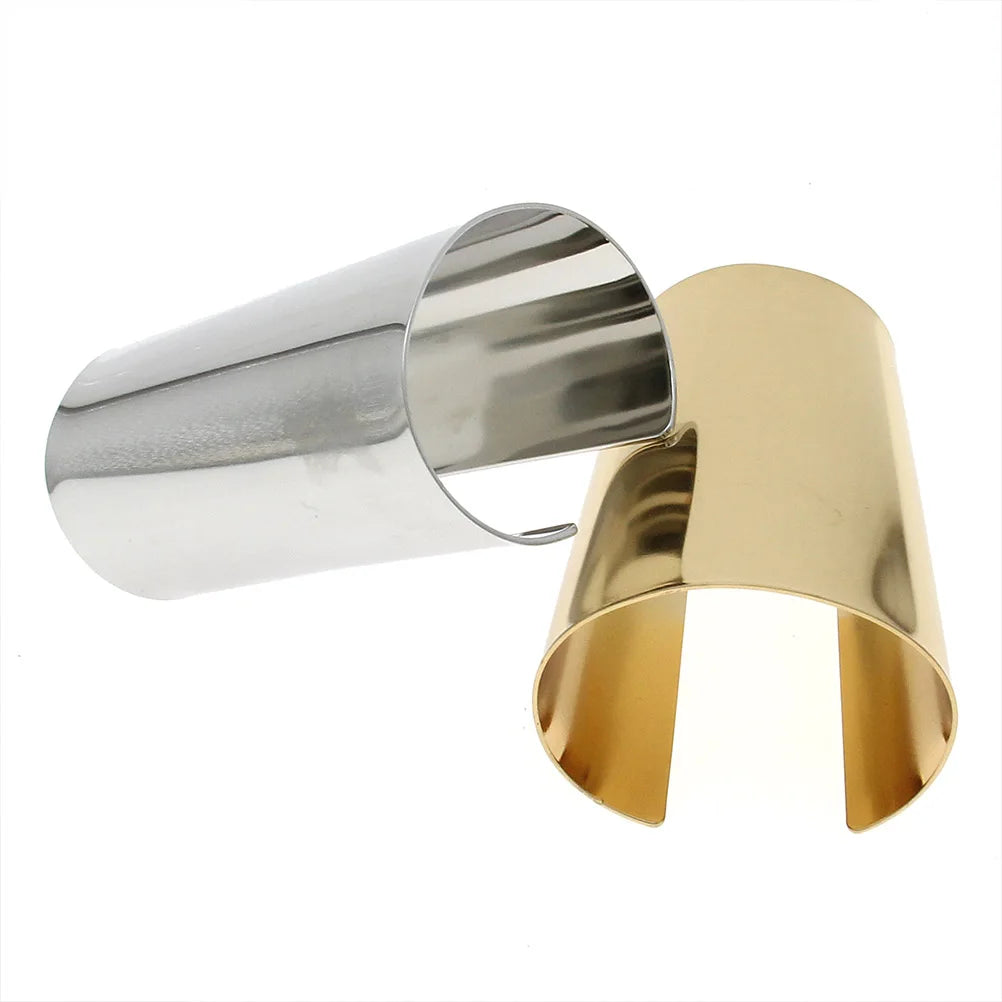 DRAVEN — Wide Golden Metal Bracelet