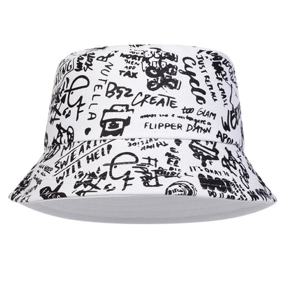 88 Graffiti Print Bucket Hat – Unisex Street Style