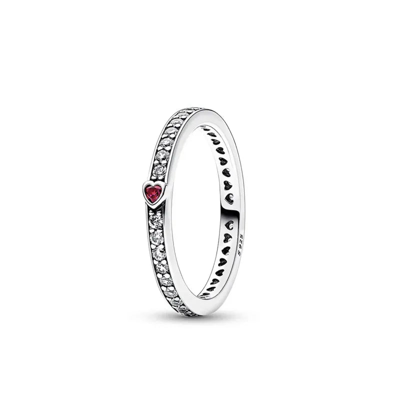 DRAVEN — Silver Heart & Pearl Rose Ring