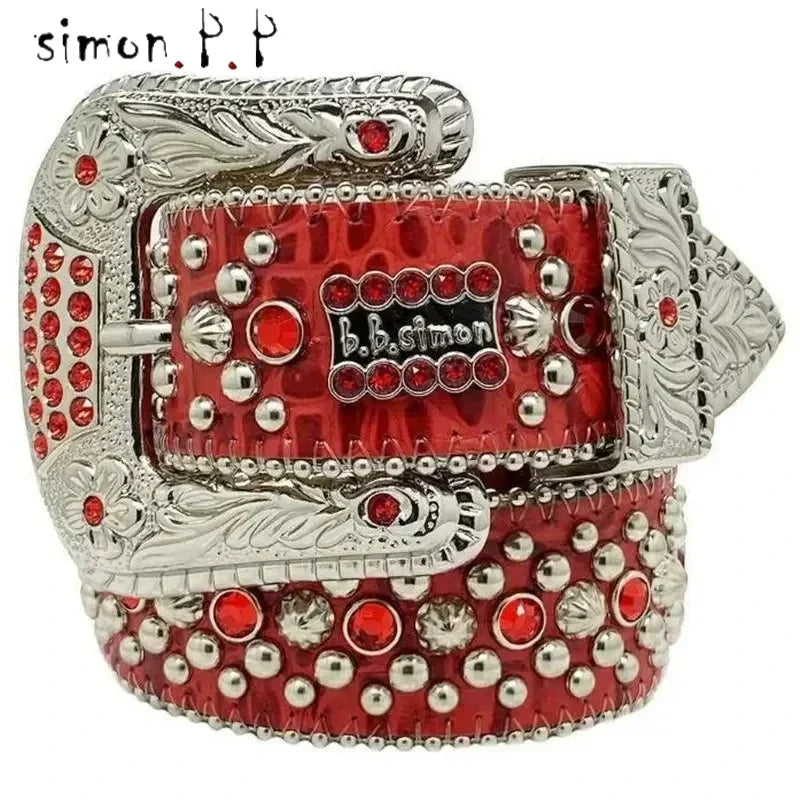 DRAVEN — Skull Studded Belt Unisex Punk Rock Gothic Style