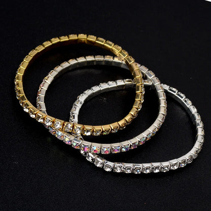 Crystal Elastic Bangle Set – Elegant Men's Accessory | Accessorio Uomo Elegante