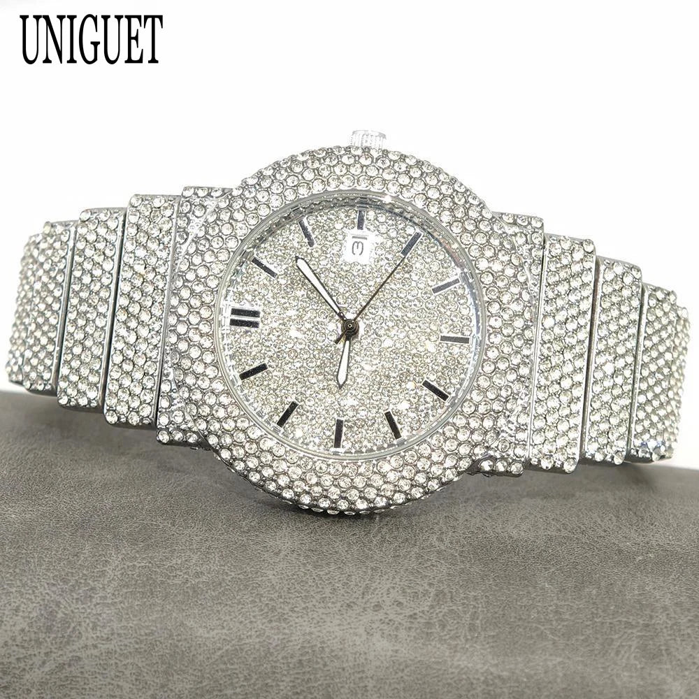 Arctic Blaze – Men’s Ice Steel Luxury Watch 2025 Edition – Elegant Men's Accessory | Accessorio Uomo Elegante