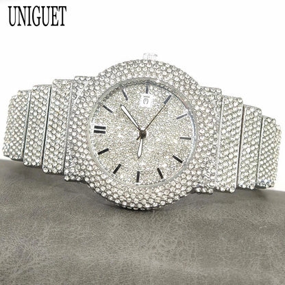 Arctic Blaze – Men’s Ice Steel Luxury Watch 2025 Edition – Elegant Men's Accessory | Accessorio Uomo Elegante