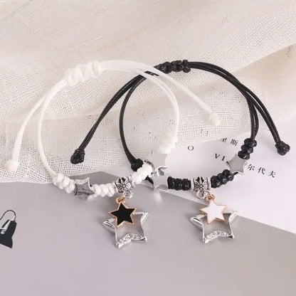 Star Charm Couple Rope Bracelets – Elegant Men's Accessory | Accessorio Uomo Elegante