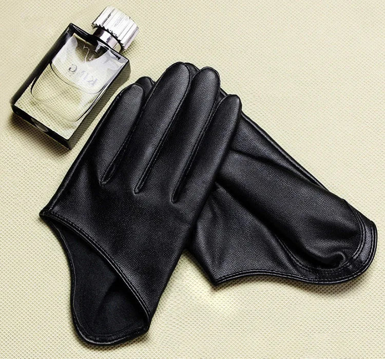DRAVEN — Faux Leather Fingerless Gloves – Women’s Dance Performance Style
