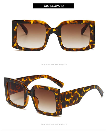 Large Square Sunglasses – Retro Gradient UV400 Eyewear – Elegant Men's Accessory | Accessorio Uomo Elegante