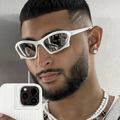 Polygon Sunglasses – Punk Vintage UV400 Eyewear – Elegant Men's Accessory | Accessorio Uomo Elegante