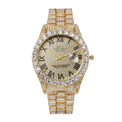 Golden Vibe – Men’s Gold Crystal Watch in Polished Luxury Finish – Elegant Men's Accessory | Accessorio Uomo Elegante
