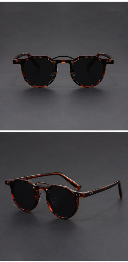 Vintage Round Sunglasses – Classic Punk Retro Shades – Elegant Men's Accessory | Accessorio Uomo Elegante