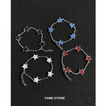 Retro Pentagram Drip Bracelet – Elegant Men's Accessory | Accessorio Uomo Elegante