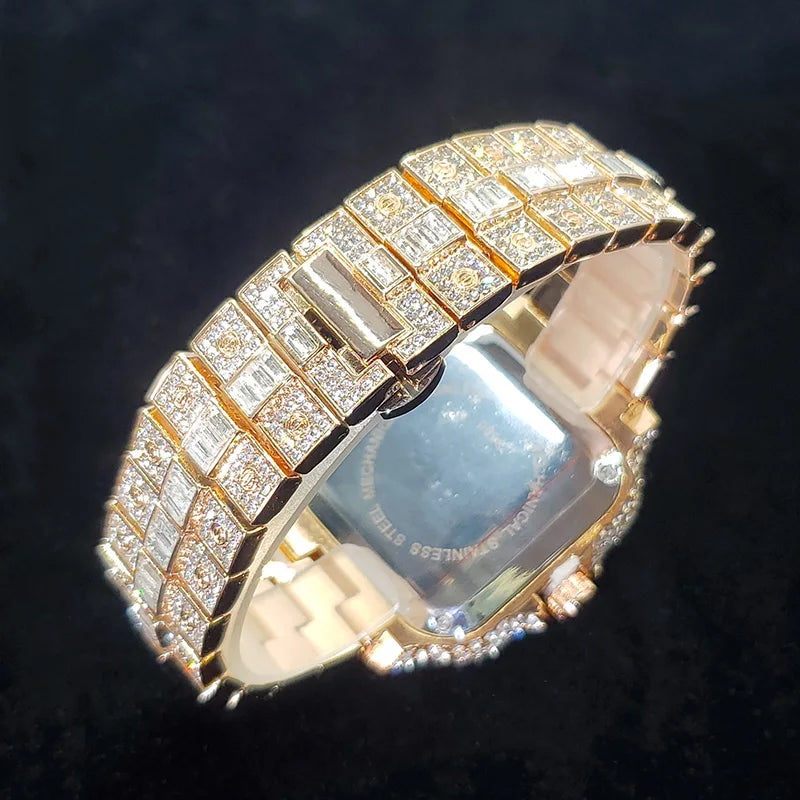 DRAVEN — Vivid Square – 2025 Men’s Colorful Crystal Square Watch for Party Style