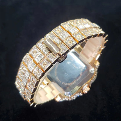 Vivid Square – 2025 Men’s Colorful Crystal Square Watch for Party Style – Elegant Men's Accessory | Accessorio Uomo Elegante