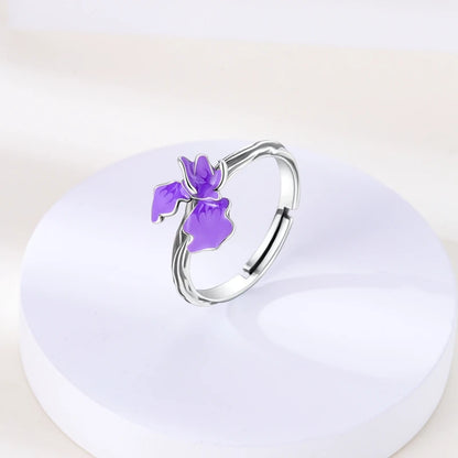 Blue Zircon Butterfly Silver Ring – Elegant Men's Accessory | Accessorio Uomo Elegante