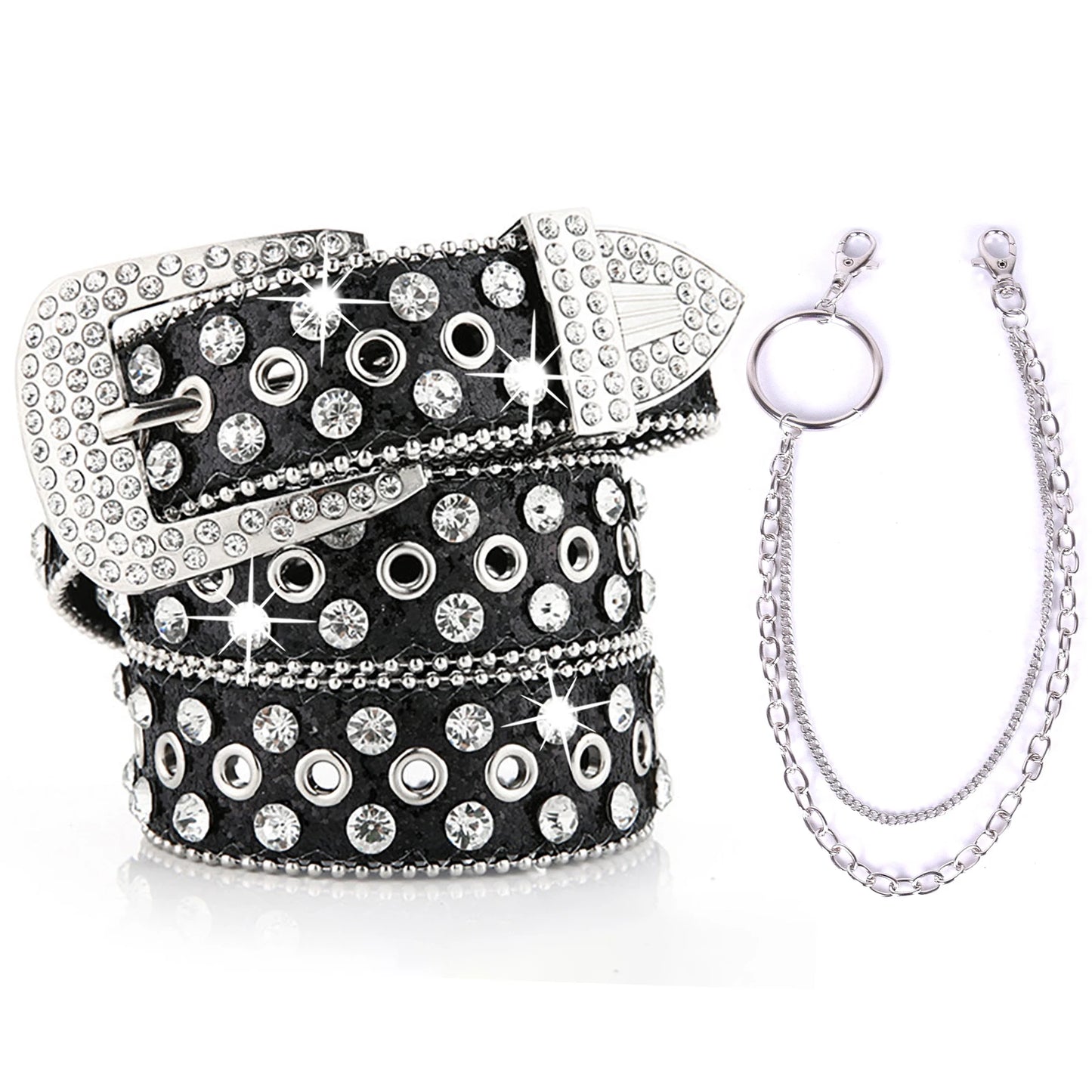 DRAVEN — Y2K Gothic Chain Belt Women 2025 Shiny Punk Design