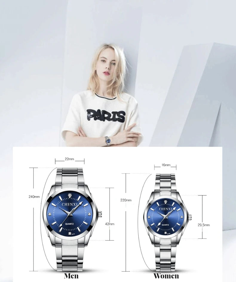 Women’s Luxury Steel Watch – Luminous Quartz & Elegant Design – Elegant Men's Accessory | Accessorio Uomo Elegante