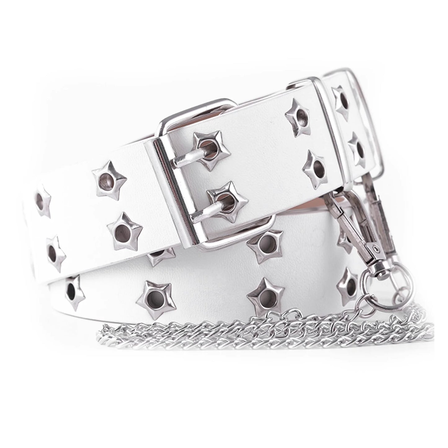 DRAVEN — Double Hole Punk Belt Unisex Y2K Rock Style