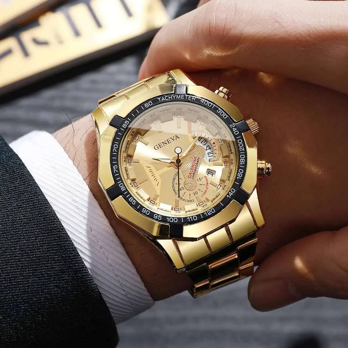 DRAVEN — Business Quartz Watch for Men – Large Dial & Calendar Display