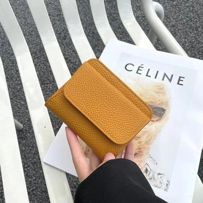 Genuine Leather Wallet Women 2025 Folding Small Design – Elegant Men's Accessory | Accessorio Uomo Elegante