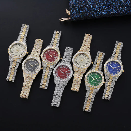 DRAVEN — Diamond Pulse – Unisex Crystal Luxury Watch with Full Rhinestone Detailing — Watches | DRAVEN
