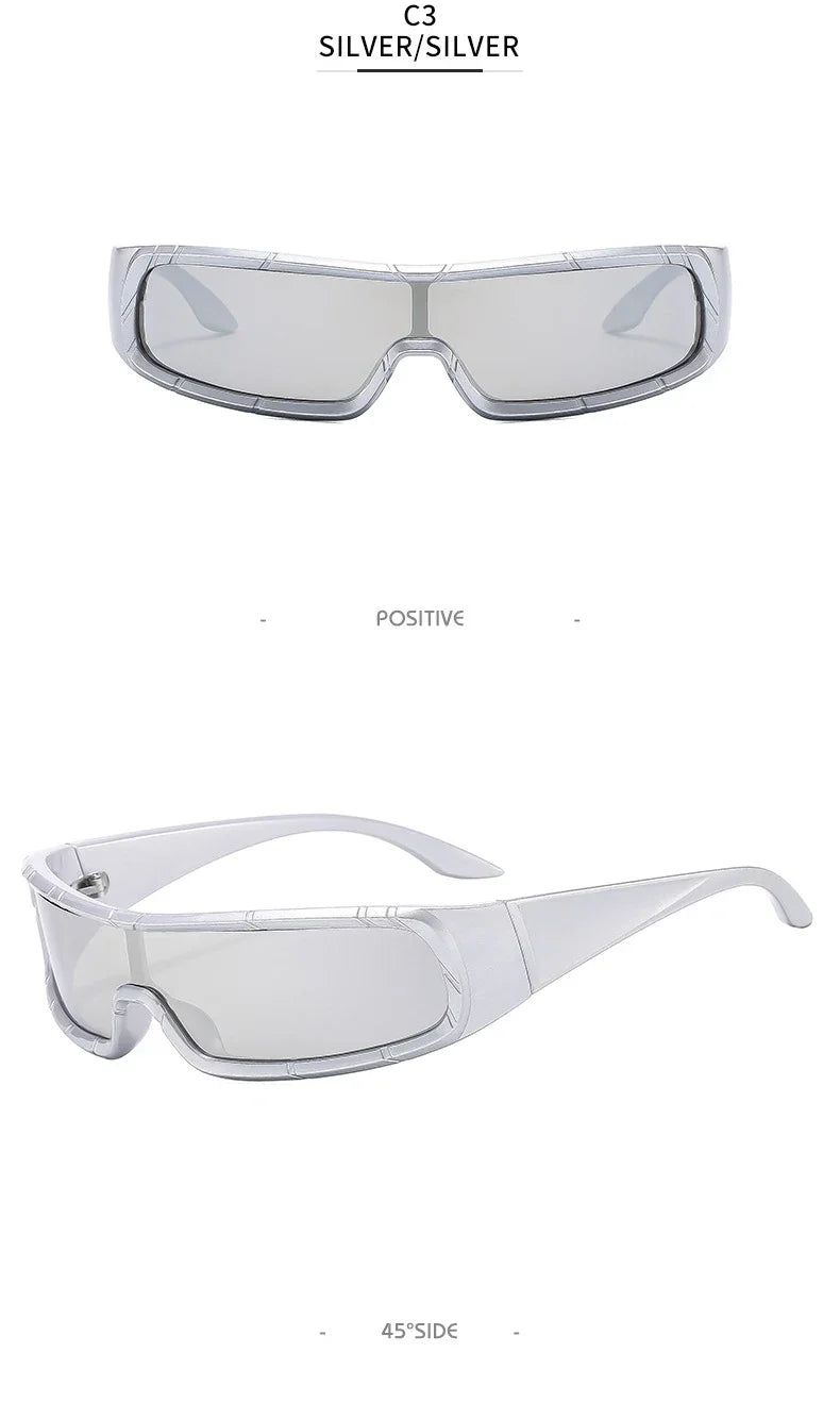 DRAVEN — Monoblock Wrap Sunglasses – Futuristic Punk Style