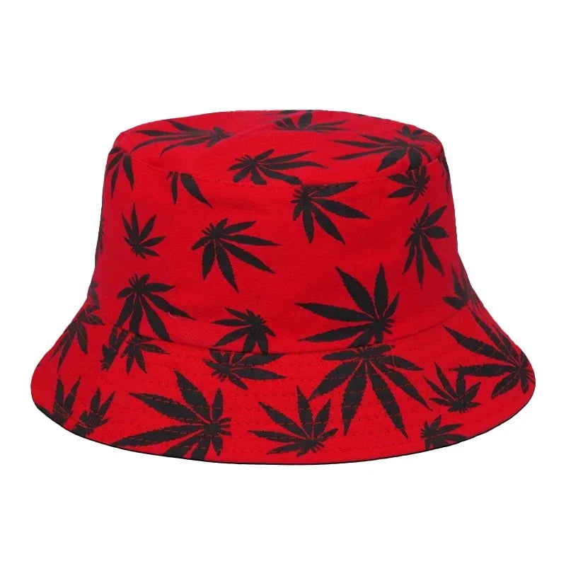 DRAVEN — Weed Print Bucket Hat – Unisex Summer Streetwear