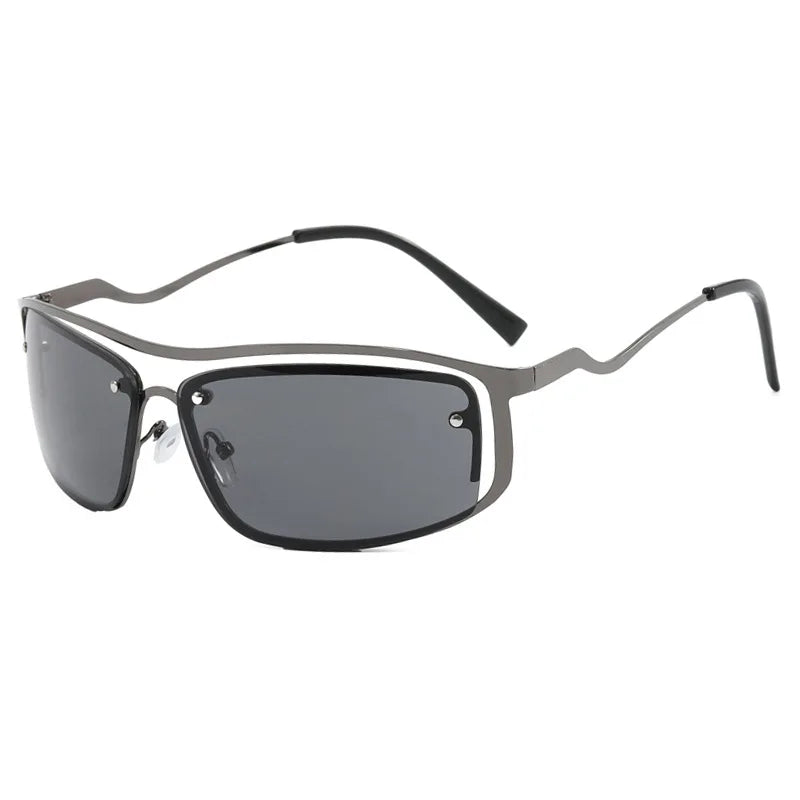 DRAVEN — Square Goggle Sunglasses – Y2K Sports Punk Style