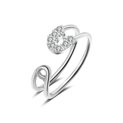 18K Gold Geometric Zircon Ring