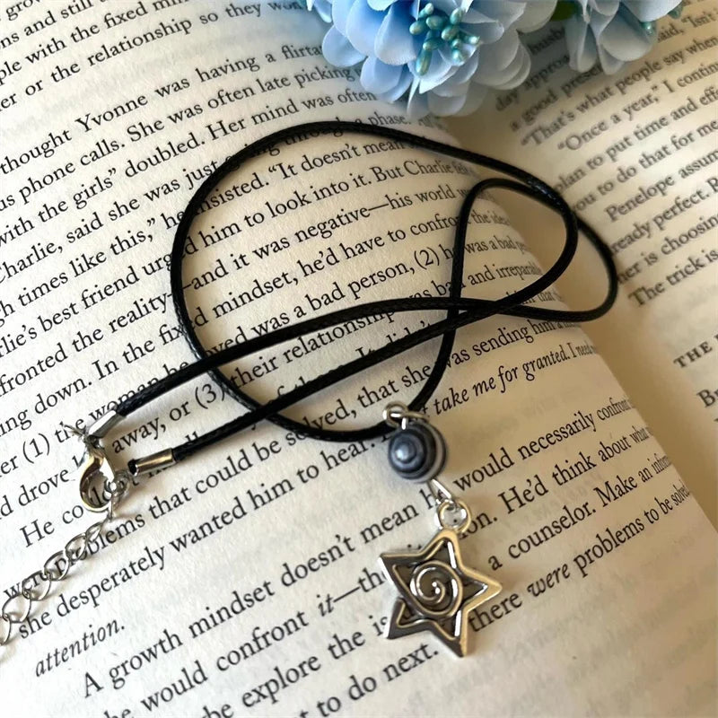 DRAVEN — Black Cord Star Charm Necklace – Adjustable Celestial Jewelry Gift