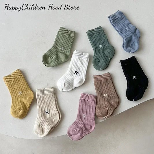 DRAVEN — Baby Letter R Ankle Socks – Soft Cotton Korean Style — Socks | DRAVEN
