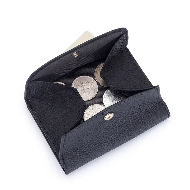 DRAVEN — Genuine Leather Wallet Women 2025 Folding Small Design