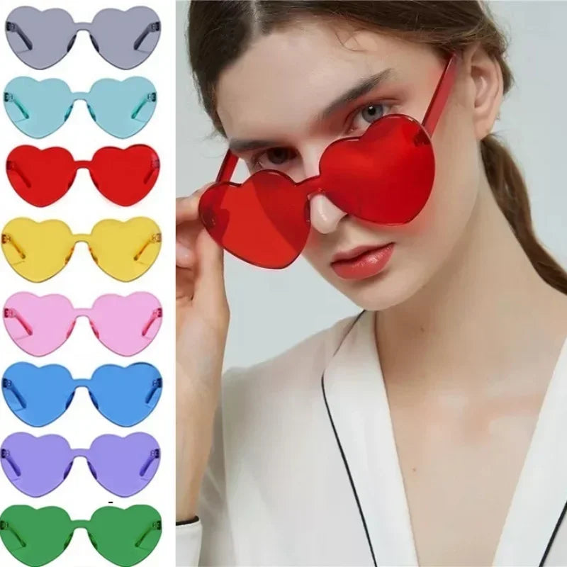 DRAVEN — Red Heart Sunglasses – Designer Retro Cat Eye Y2K Shades