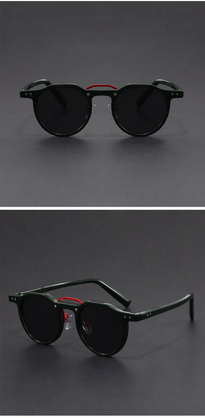Vintage Round Sunglasses – Classic Punk Retro Shades – Elegant Men's Accessory | Accessorio Uomo Elegante