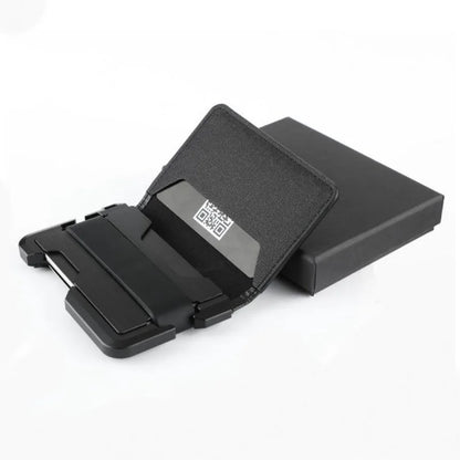 Aluminum Slim Wallet Men RFID Bifold Money Clip – Elegant Men's Accessory | Accessorio Uomo Elegante