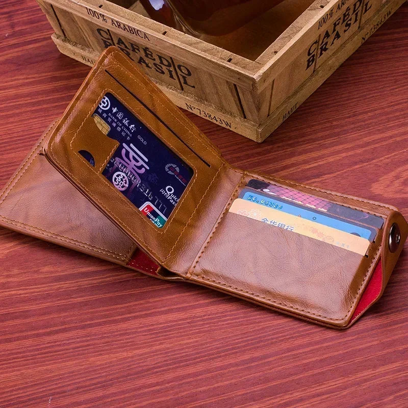 DRAVEN — Leather Wallet 100 Dollar Design Large Capacity Card Holder