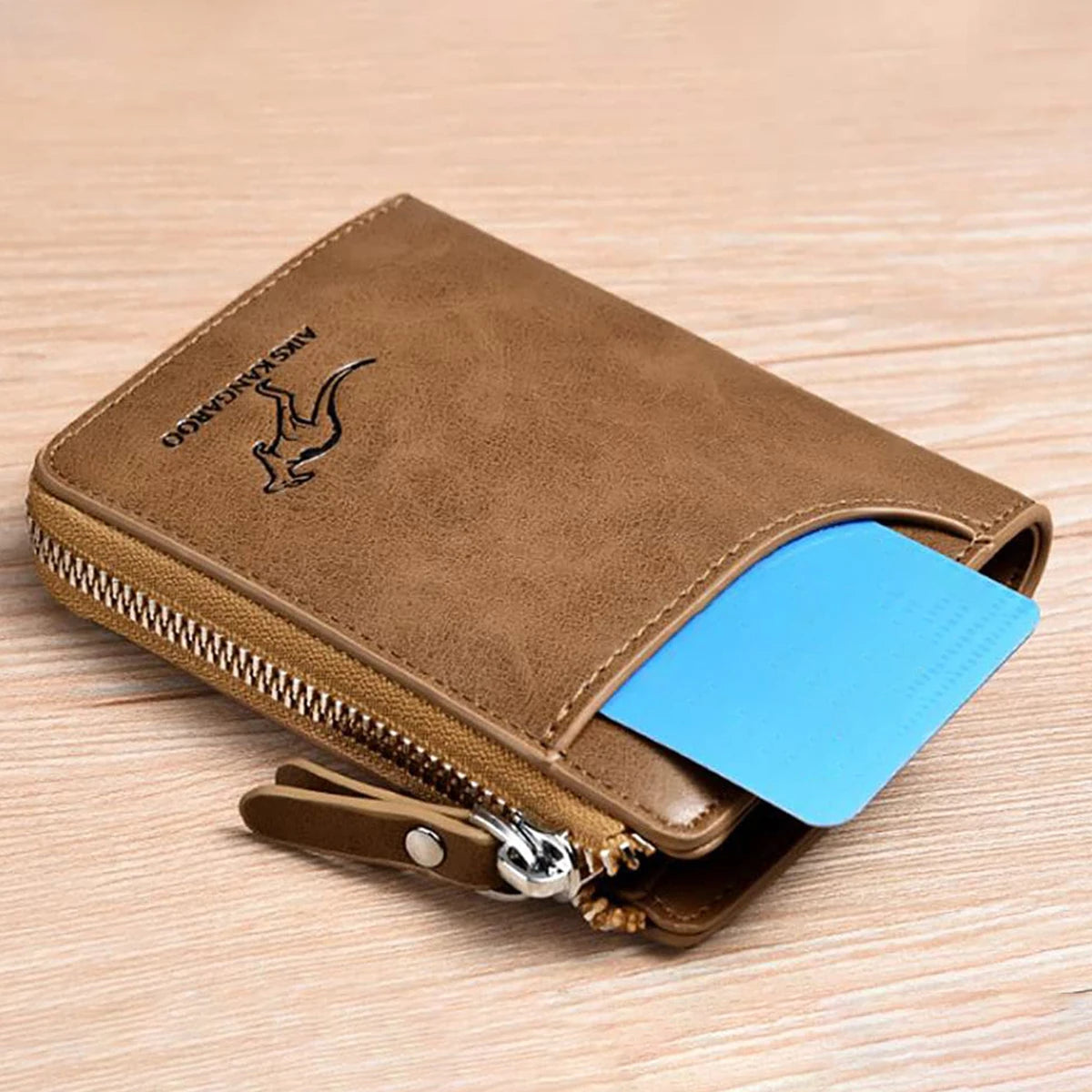 DRAVEN — Leather Business Wallet Men RFID Zipper Card Holder