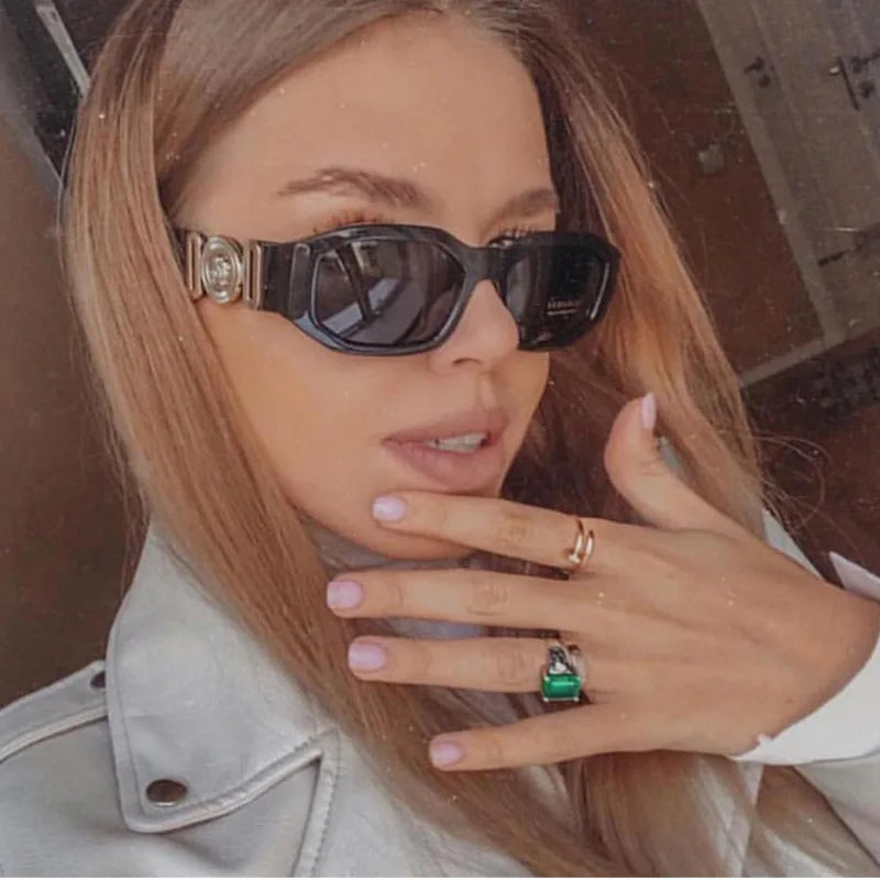 DRAVEN — Vintage Rectangle Sunglasses – Small Frame Luxury Shades