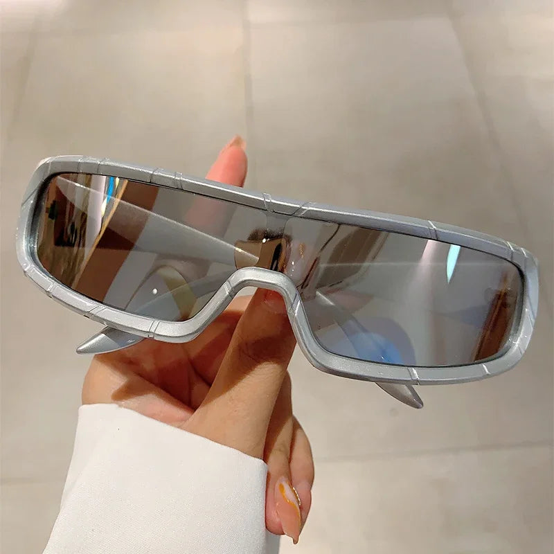 DRAVEN — Monoblock Wrap Sunglasses – Futuristic Punk Style