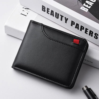 Classic Leather Bifold Wallet Men Business Short Design – Elegant Men's Accessory | Accessorio Uomo Elegante