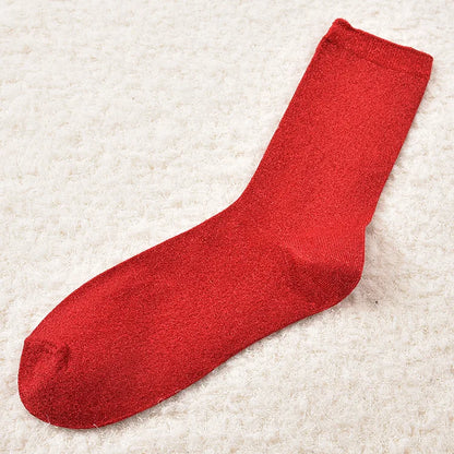 Women's Glitter Silk Socks – Shiny Gold & Silver Tube