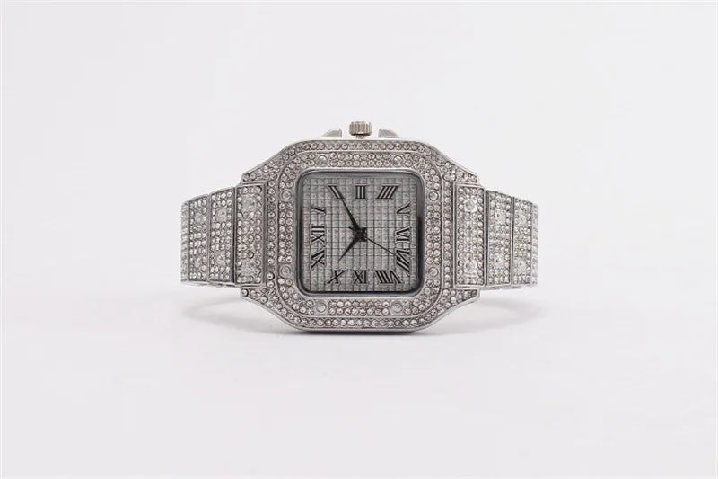 Frozen Legacy – 2025 Unisex Crystal Diamond Watch – Elegant Men's Accessory | Accessorio Uomo Elegante