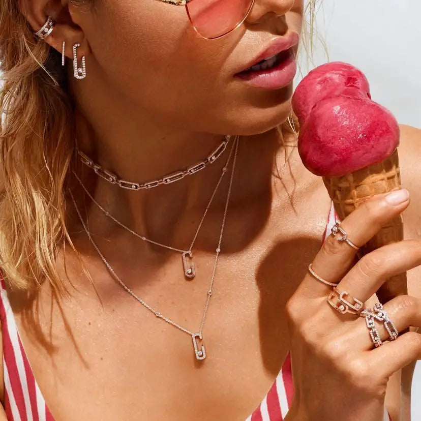 DRAVEN — 18K Gold Geometric Zircon Ring