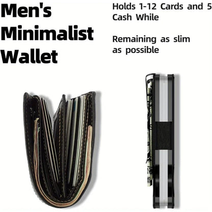 Slim Metal Wallet Men RFID Blocking Front Pocket Money Clip – Elegant Men's Accessory | Accessorio Uomo Elegante