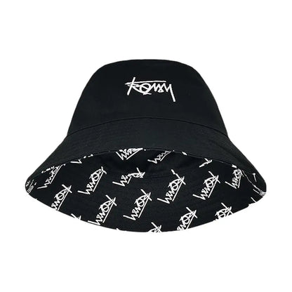 Letter Embroidered Bucket Hat – Unisex Casual Street Style