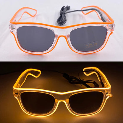 Neon Glow Party Sunglasses – LED Light-Up Style