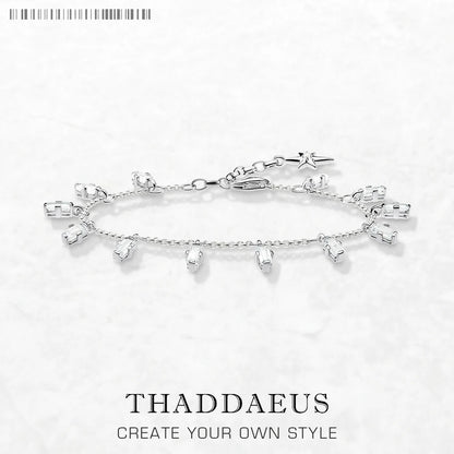 925 Sterling Silver Baguette Stone Bracelet – Elegant Men's Accessory | Accessorio Uomo Elegante