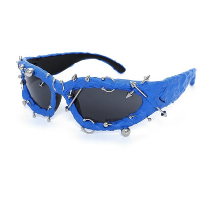Twisted Frame Sunglasses – Handmade Y2K Retro Shades – Elegant Men's Accessory | Accessorio Uomo Elegante