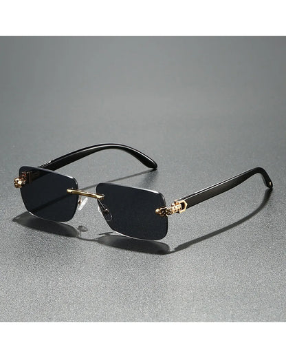 Vintage Oval Sunglasses – Clear Lens Metal Frame – Elegant Men's Accessory | Accessorio Uomo Elegante
